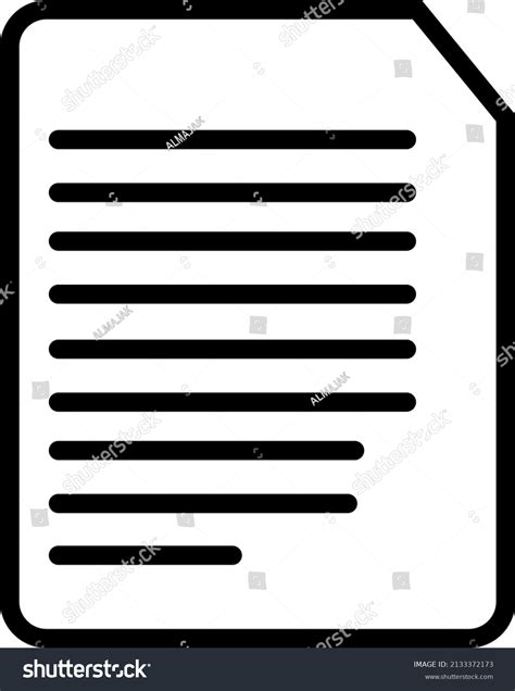 Document Icon White Color Symbol Illustration Stock Vector (Royalty ...