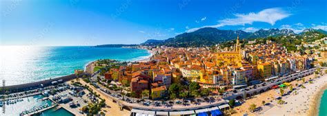 View Of Menton A Town On The French Riviera In Southeast France Known