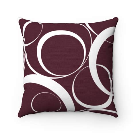 Burgundy Throw Pillow Cover Geometric Pillow Burgundy Home - Etsy