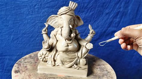 Ganesh Murti Making With Clay Mitti Ki Ganapati Murti Clay Art