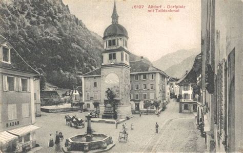 Altdorf Dorfplatz Kutsche Brunnen Bazar Gel 1910 Kaufen Auf Ricardo