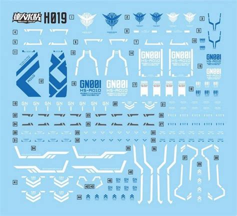 Dl Hg Hg00 Avalanche Exia Gundam Fluorescent Waterslide Decal 1144