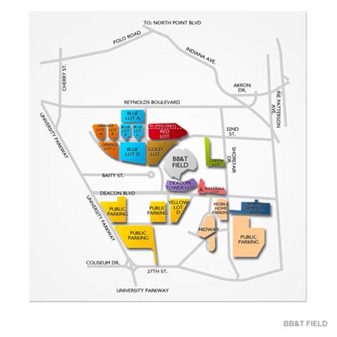 Truist Field Parking Map