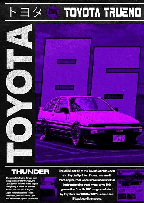 TOYOTA AE86 POSTER Behance