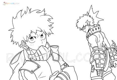 My Hero Academia Deku Cute Coloring Pages Coloring Pages