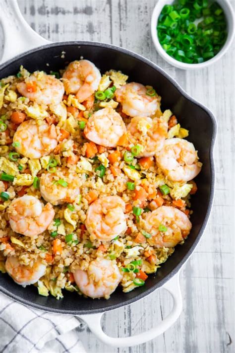 Shrimp Fried Cauliflower Rice {paleo Whole30 Keto}