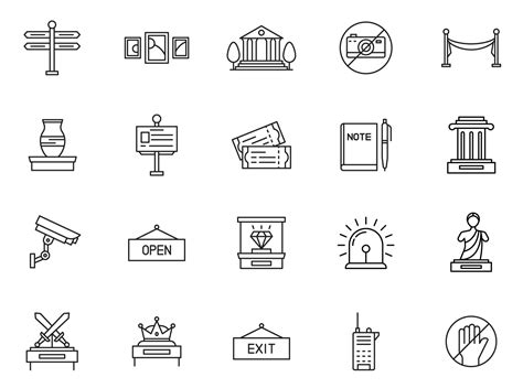 20 Museum Vector Icons