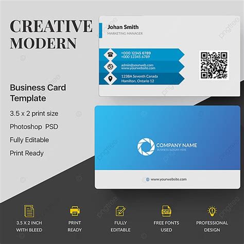 Professional Business Card Template Download on Pngtree