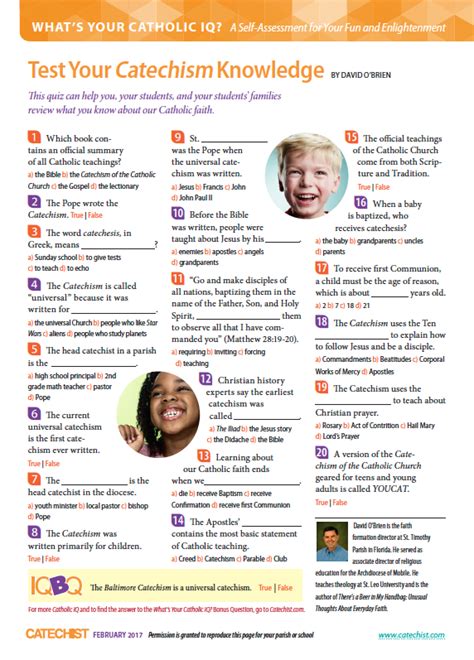 Test Your Catechism Knowledge - CATECHIST Magazine