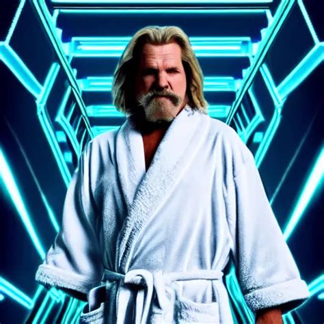 Dude Lebowski Dressed In Bathrobe Played By Jeff Stable Diffusion