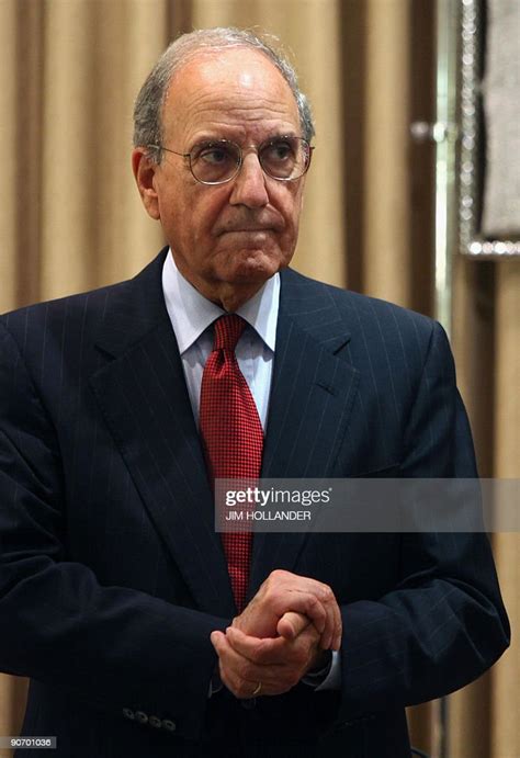 US Middle East envoy George Mitchell waits for the arrival of Israeli... News Photo - Getty Images