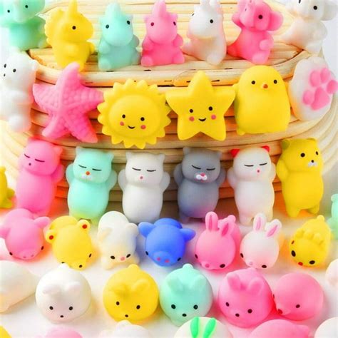 Zioblw 36 Pack Mochi Animals Squishies Kawaii Mochi Animals Squishies