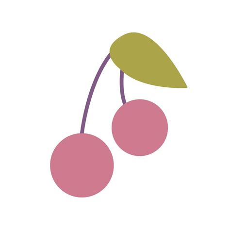 cherry simple design element vector flat illustration  vector