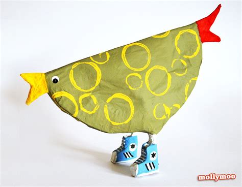 Leggy Birds Papier Mache Hens Paper Crafts Papier Mache Spring