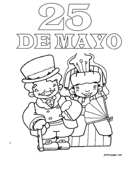 Imágenes del 25 de mayo para niños para pintar colorear e imprimir