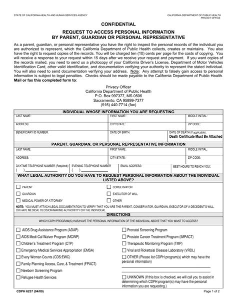 Form Cdph 6237 Fill Out Printable PDF Forms Online