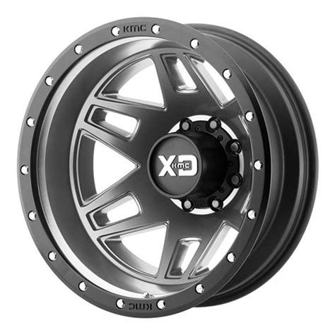 Xd Series Wheels Xd Machete Dually Rear Matte Gray W Black