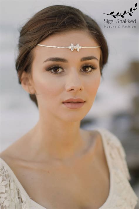 Bridal Headpiece Bridal Head Chain Boho Head Piece Boho Bridal