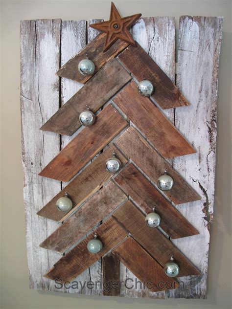 Pallet Wood Christmas Tree Diy Scavenger Chic