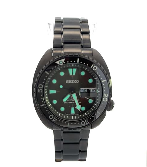 Men's Prospex Diver Stainless Steel BlackAutomatic Seiko Watch with