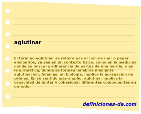 O Que Significa Aglutinar - Significado de «aglutinar»