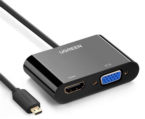 Ugreen Active Micro Hdmi To Hdmi Vga Video Converter Adapter Computers