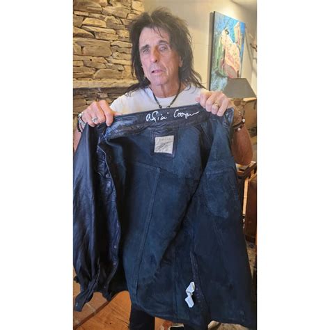 Alice Cooper Signed Personally Owned Worn Leather Jacket Beckett