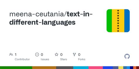 Github Meena Ceutaniatext In Different Languages