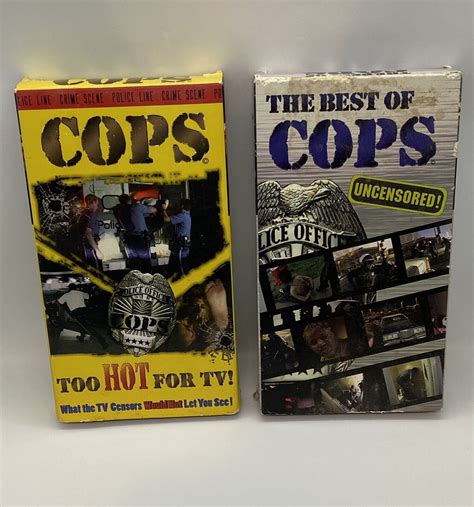 Lot Of 2 Cops Too Hot For Tv And Best Of Cops Uncensored Vhs