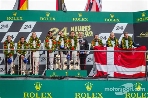 LMGTE Pro Podium Class Winners Marc Lieb Richard Lietz Romain Dumas