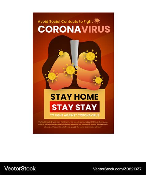 Coronavirus Covid19 19 Awareness Poster Design Vector Image