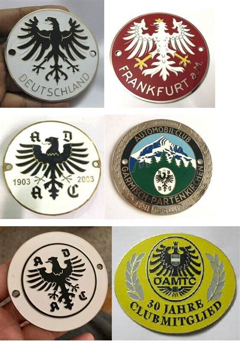 Adac German Car Badges Set Of Pcs Car Grill Badge Emblem Mg Jaguar