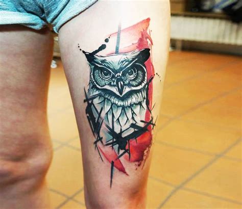 Owl tattoo by Dynoz Art Attack | Post 18020