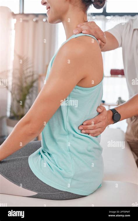 Chiropractor Physiotherapy And Back Pain Of Woman While At