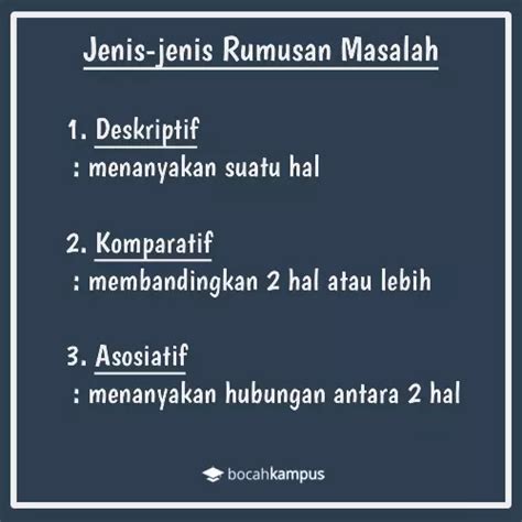 Kumpulan Contoh Rumusan Masalah Yang Baik Dan Benar