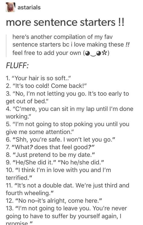 Fluffy Prompts Writing Prompts Writing Inspiration Prompts Writing