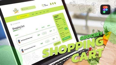 Creating A Stunning Grocery Shop Website Shopping Cart With Figma Youtube