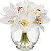 Amazon Dilatata Faux Flowers In Vase Cymbidium Orchid Flowers