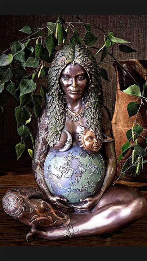 Mother Earth Gaia Pagan Goddess Wiccan Statues Statue