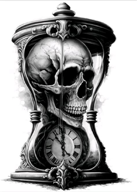 Pin By Carlos Eduardo Andrade On Calaveras Dark Art Tattoo Hourglass