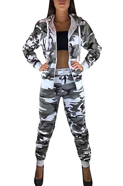 Worldclassca Damen Camouflage Jogginganzug Jogging Army Trainingsanzug