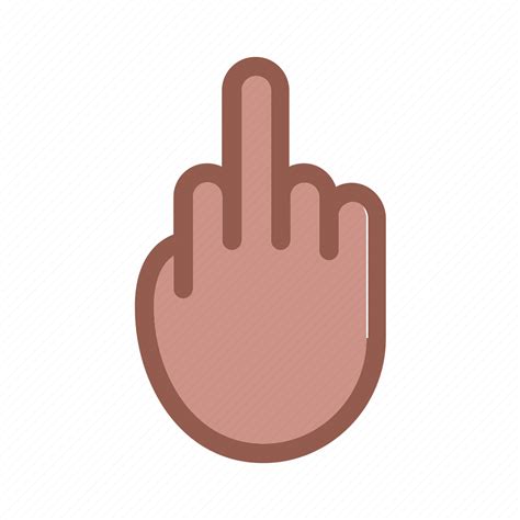 Finger Fuck You Gesture Grotesque Hand Middle Skin Icon