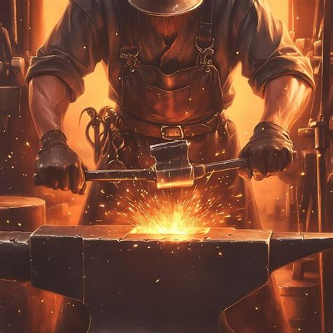 premium photo majestic blacksmith  work