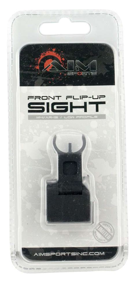 Aim Sports MT200 AR Low Profile Flip Up Front Sight AR 15 Folding Black