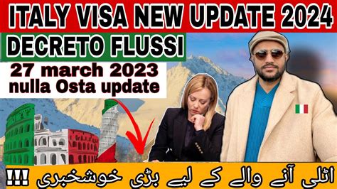 Italyvisa Update Decreto Flussi March Walon K Liye Good