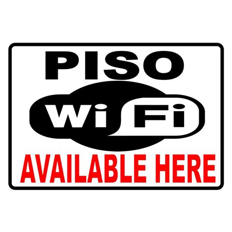 Piso Wifi Laminated Signage Shopee Philippines