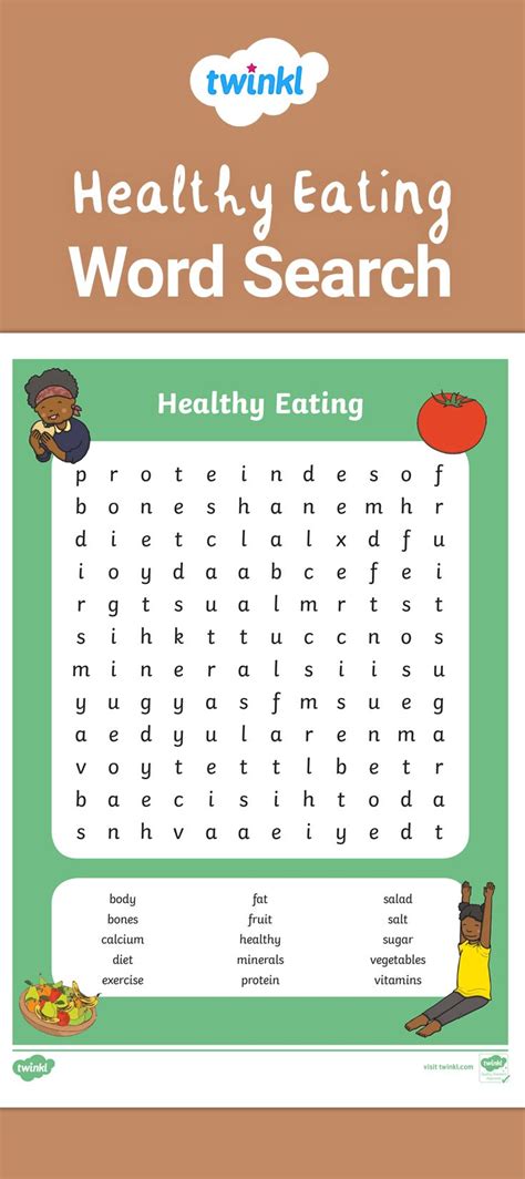 Healthy Eating Word Search Healthy Food Activities Healthy Eating Food Words