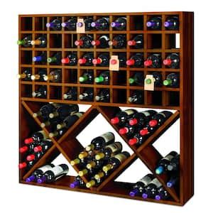 Wine Enthusiast Bottle X Cube Stack Wine Rack In Walnut Stain