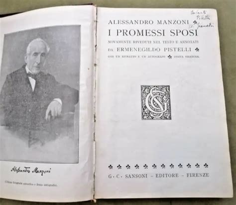 I PROMESSI SPOSI Alessandro Manzoni 1932 EUR 20 00 PicClick IT