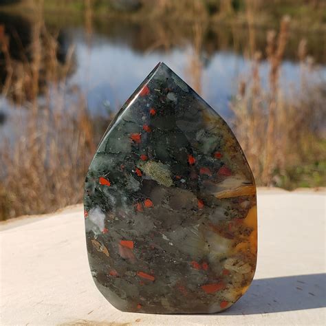 African Bloodstone Display Piece Crystal Vaults